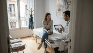 Encuentro entre el paciente y el cirujano antes de la operación