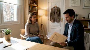 El paciente consulta con su médico sobre la posibilidad de realizarse un lifting de brazos.